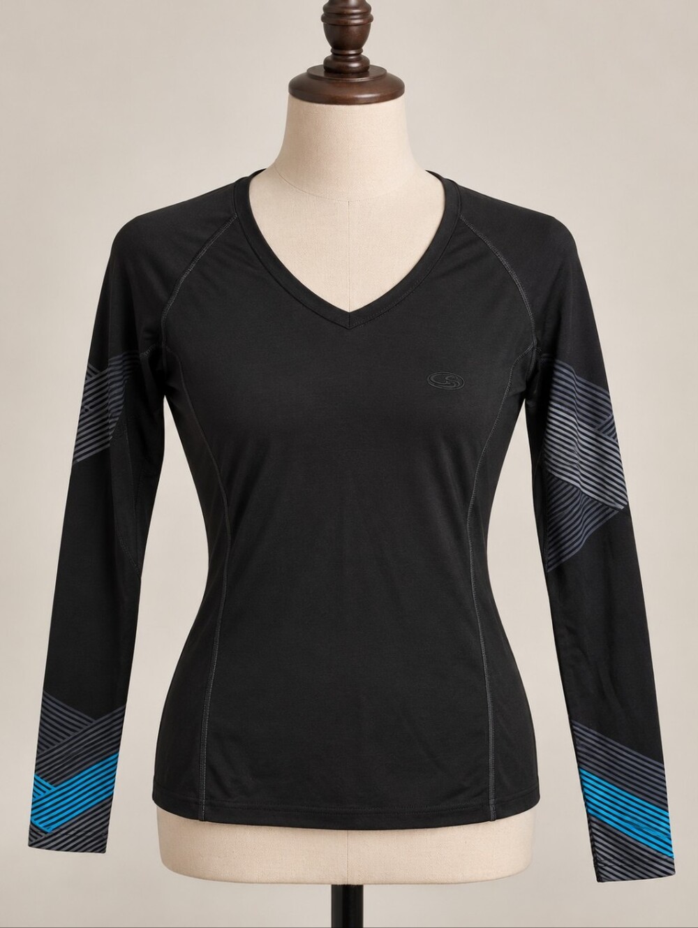 Icebreaker Bodyfit+ 200 Women’s Merino Wool Long Sleeve Base Layer Top Black Siz
